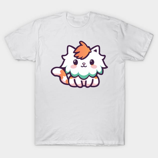 cute persian cat drawing T-Shirt by Kawaii Bomb